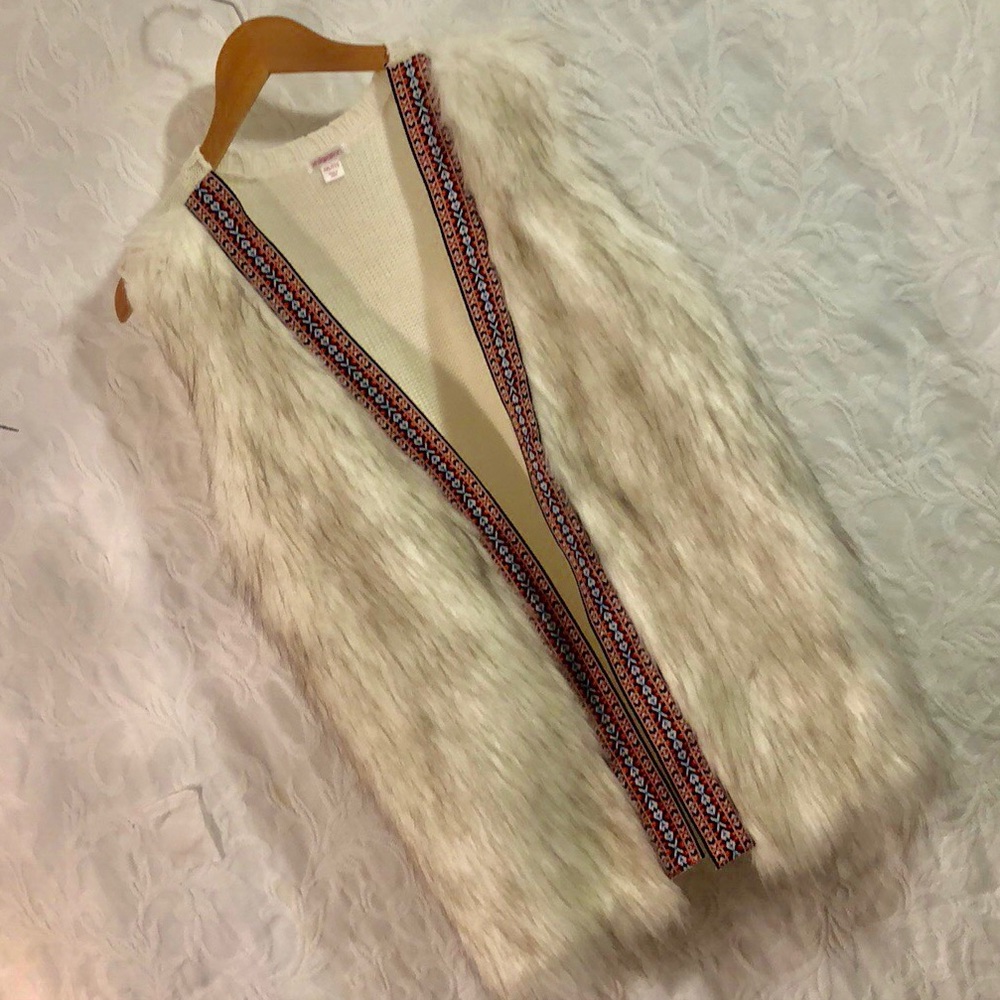 Faux fur boho vest